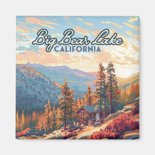 Big Bear Lake Kalifornien San Bernardino Vintage Magnet