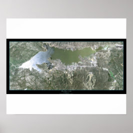 Big Bear Lake, Kalifornien Satellitenposter Poster