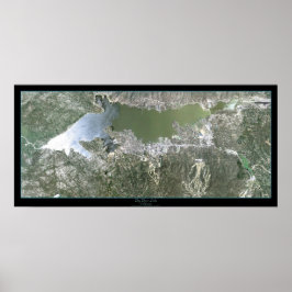 Big Bear Lake, Kalifornien Satellitenposter Poster