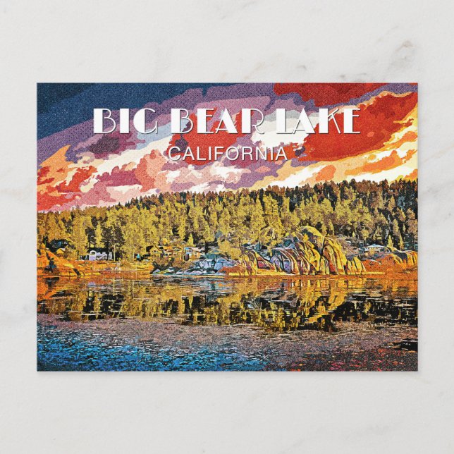 Big Bear Lake Postkarte (Vorderseite)