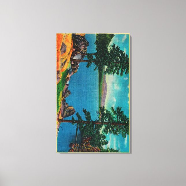 Big Bear Lake vom West End Leinwanddruck (Vorderseite)