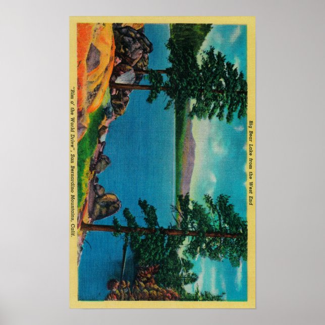 Big Bear Lake vom West End Poster (Vorne)
