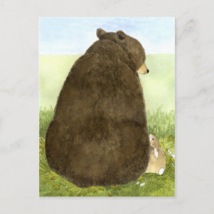Big Bear & Little Bunny Postcard Postkarte