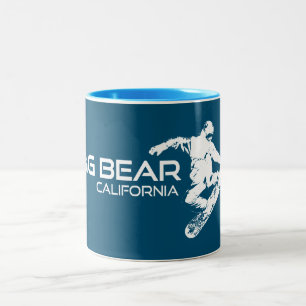 Big Bear Mountain Resort California Snowboarder Zweifarbige Tasse