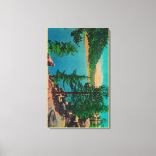 Big Bear See-Ansicht über Kante o der Welt-Antrie Leinwanddruck