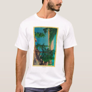 Big Bear See-Ansicht über Kante o der Welt-Antrie T-Shirt