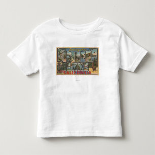 Big Bear See, Kalifornien - große Buchstabe-Szene Kleinkind T-shirt