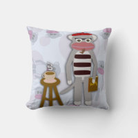 Big Beatnik Sock Monkey Fun Cartoon Design
