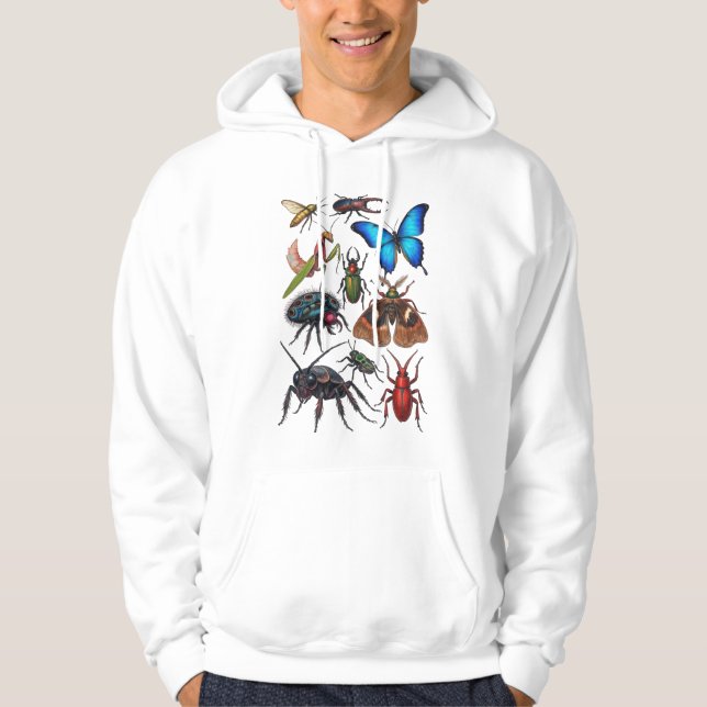 Big beautiful bugs insect art entomology science  hoodie (Vorderseite)