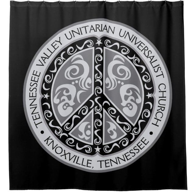 Big Beautiful Peace Sign Duschvorhang (Vorderseite)