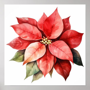 Big Beautiful Red Christmas Blume Poster