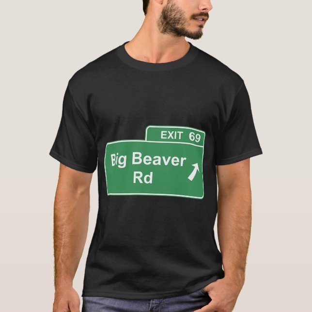 Big Beaver Exit 69 Signature Detroit T-Shirt (Vorderseite)