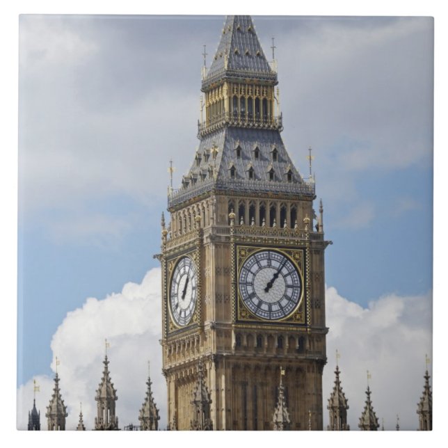 Big Ben and Houses of Parliament, London, Fliese (Vorderseite)