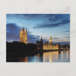Big Ben at night Postcard Postkarte