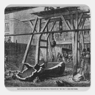 Big Ben aufbrechen Quadratischer Aufkleber