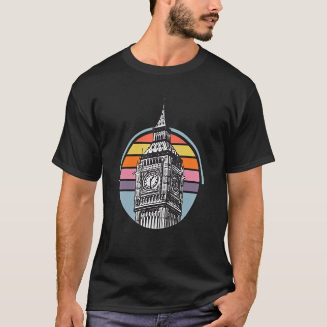 Big Ben aus London Skyline Westminster T-Shirt (Vorderseite)