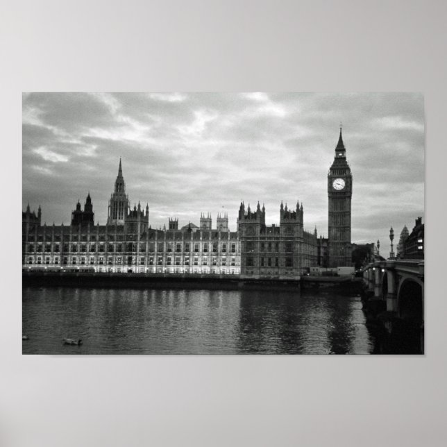 Big Ben B & W Poster (Vorne)