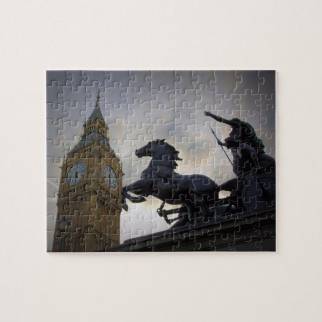 Big Ben - Boadicea Statue - London 8x10 - 110 pc Puzzle (Horizontal)