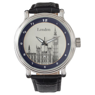 Big Ben Clock & London, Westminster /Vintag UK Wa Armbanduhr