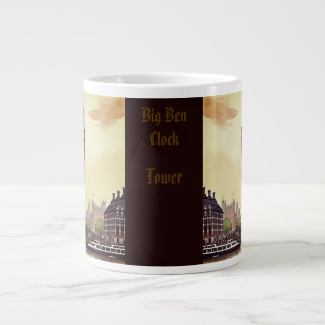 Big Ben Clock Tower, das Herz Londons Jumbo-Tasse (Vorderseite)