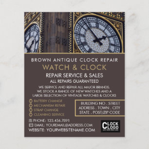 Big Ben Clock Tower, Horologin Advertising Flyer