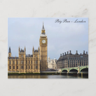 Big Ben Clock Tower, Houses of Parliament, London Postkarte