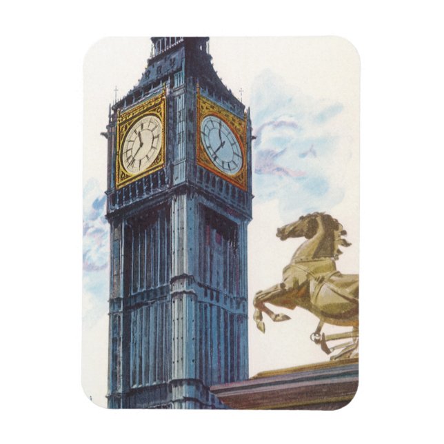 Big Ben Clock Tower im Palast von Westminster Magnet (Vertikal)