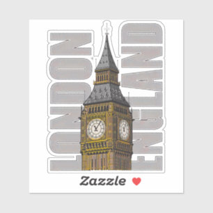 Big Ben Clock Tower London England Großbritannien Aufkleber