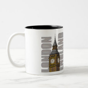 Big Ben Clock Tower London England Großbritannien Zweifarbige Tasse