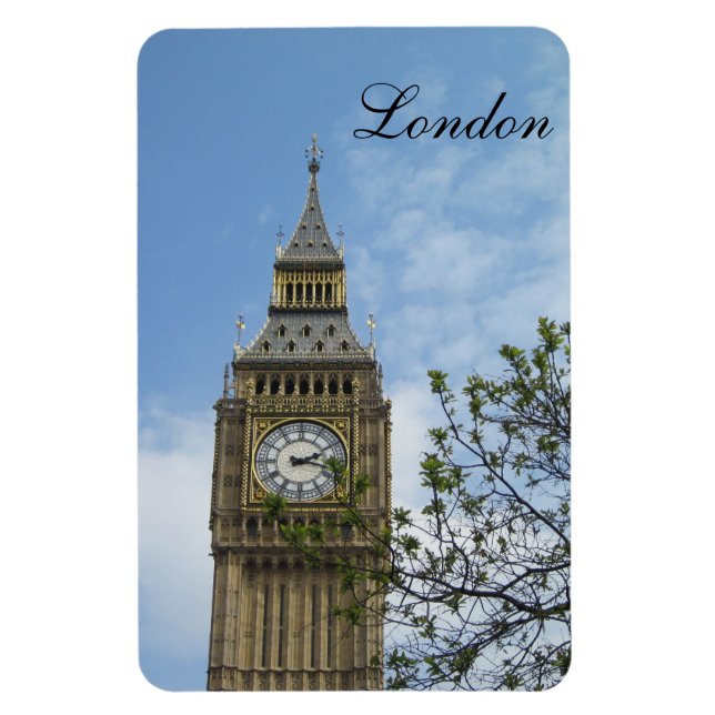 Big Ben Clock Tower London England Magnet (Vertikal)