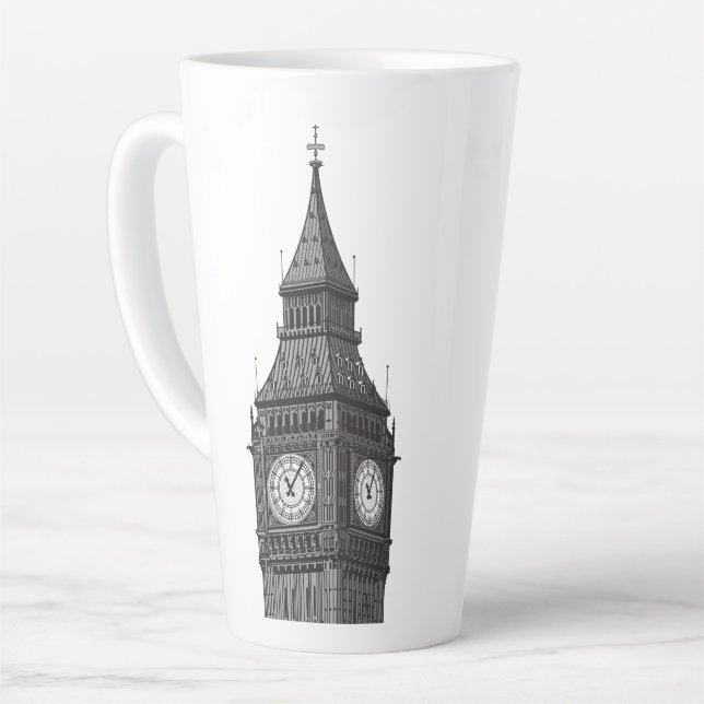 Big Ben Clock Tower London England Milchtasse (Linke Ecke)