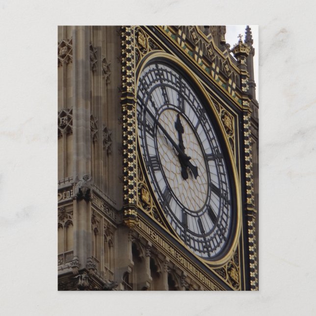 Big Ben Clock Tower nah Postkarte (Vorderseite)