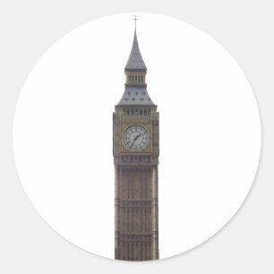 Big Ben Clock Tower: Runder Aufkleber