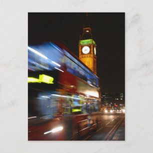 Big Ben - Double Decker Bus - London Postcard Postkarte