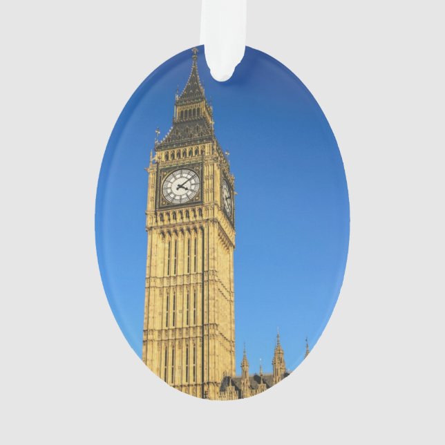 Big Ben-Glockenturm, London Ornament (Rückseite)