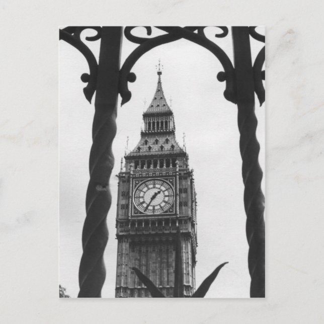 Big Ben in Black & White Postkarte (Vorderseite)