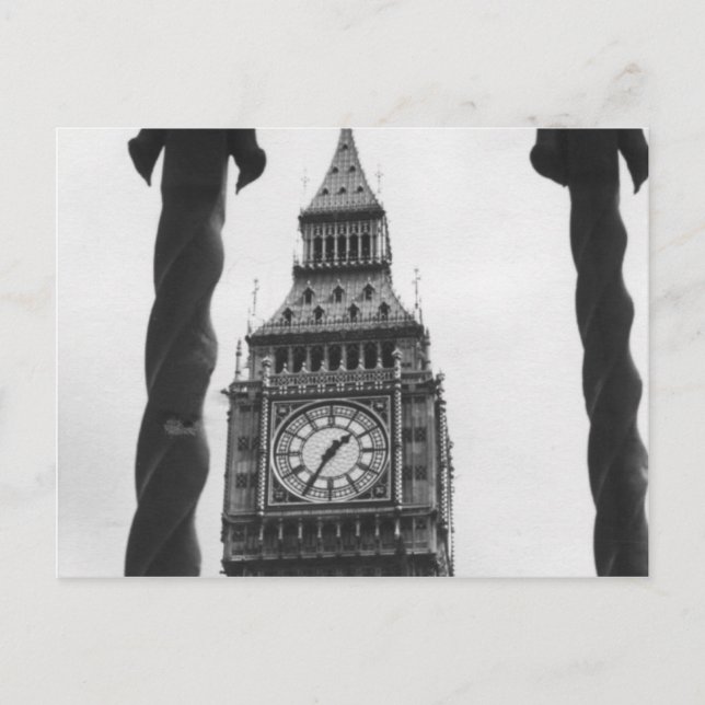 Big Ben in Black & White Postkarte (Vorderseite)