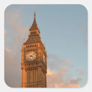 Big Ben in London-Aufkleber Quadratischer Aufkleber