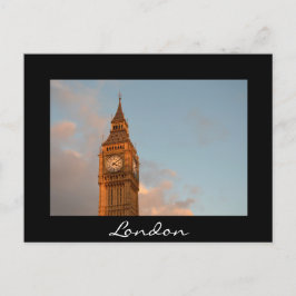 Big Ben in London - schwarze Postkarte