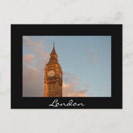 Big Ben in London - schwarze Postkarte