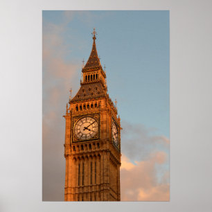 Big Ben in London vertikales Poster Druck