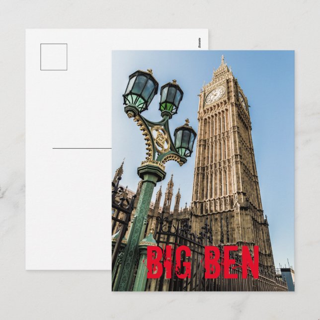 Big Ben in Westminster London-Geschenk Feiertagspostkarte (Vorne/Hinten)