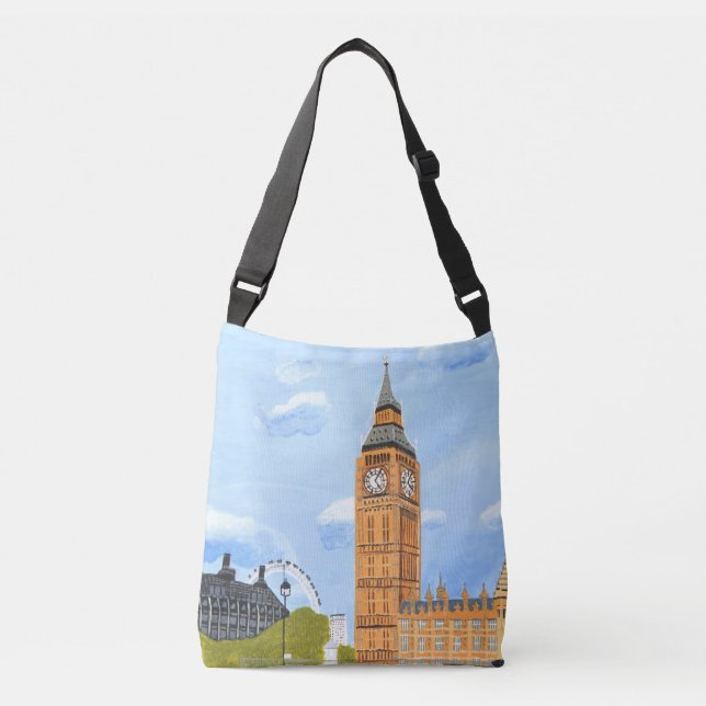 Big Ben London Cross-Body-Bag Tragetaschen Mit Langen Trägern (Vorderseite)