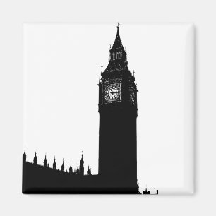 Big Ben London England Silhouette Magnet