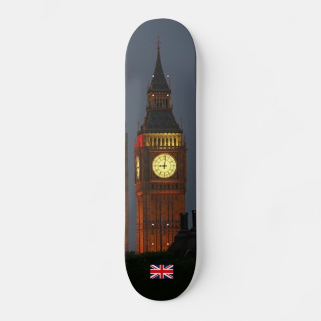 Big Ben, London, England Skateboard (Vorderseite)