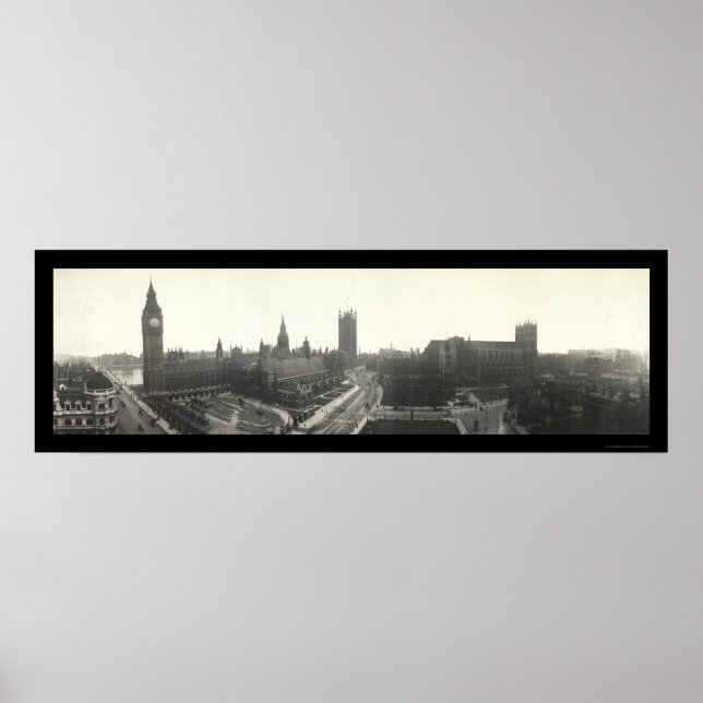 Big Ben London Foto 1919 Poster (Vorne)