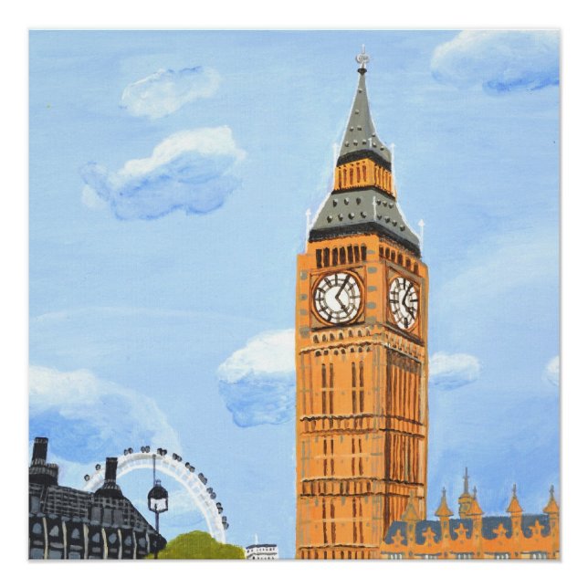 Big Ben London Glossy Poster (Vorderseite)