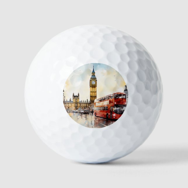 Big Ben, London. Golfball (Vorderseite)