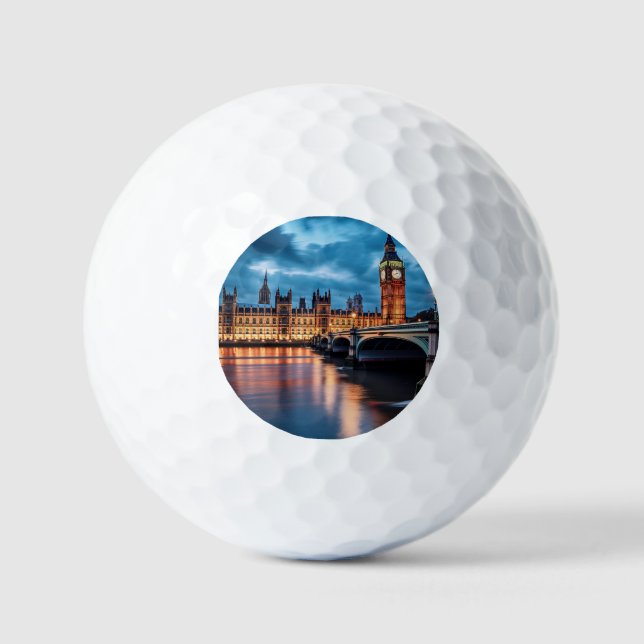 Big Ben, London. Golfball (Vorderseite)