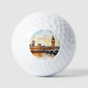 Big Ben, London. Golfball